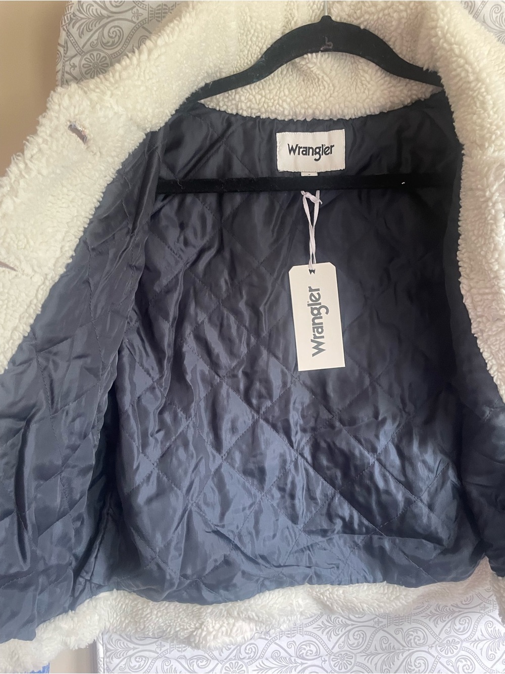 Vintage Wrangler Denim Jacket with Sherpa trim NWT - Picture 7 of 9